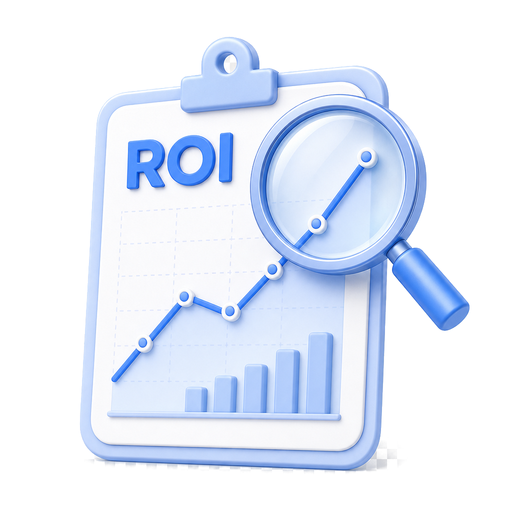 실투자 ROI 분석 일러스트